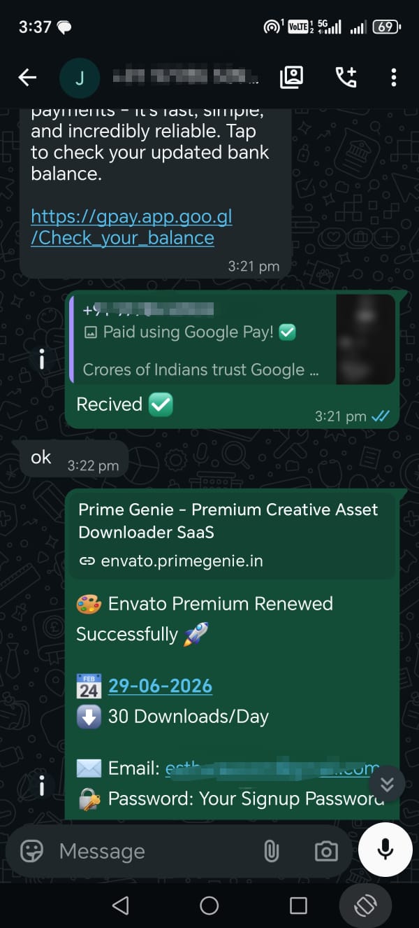 Prime Genie Group Buy designer tools subscription customer activation proof screenshot 57